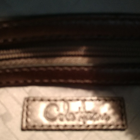 #2 HOST PICK Cole Haan DESIGNER Rollbag Bronze Woven LEATHER NWT - Picture 6 of 8